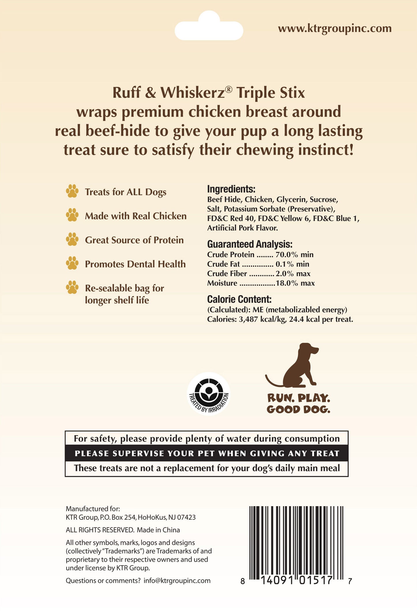 Ruff & Whiskerz Triple Stix- 10 CT