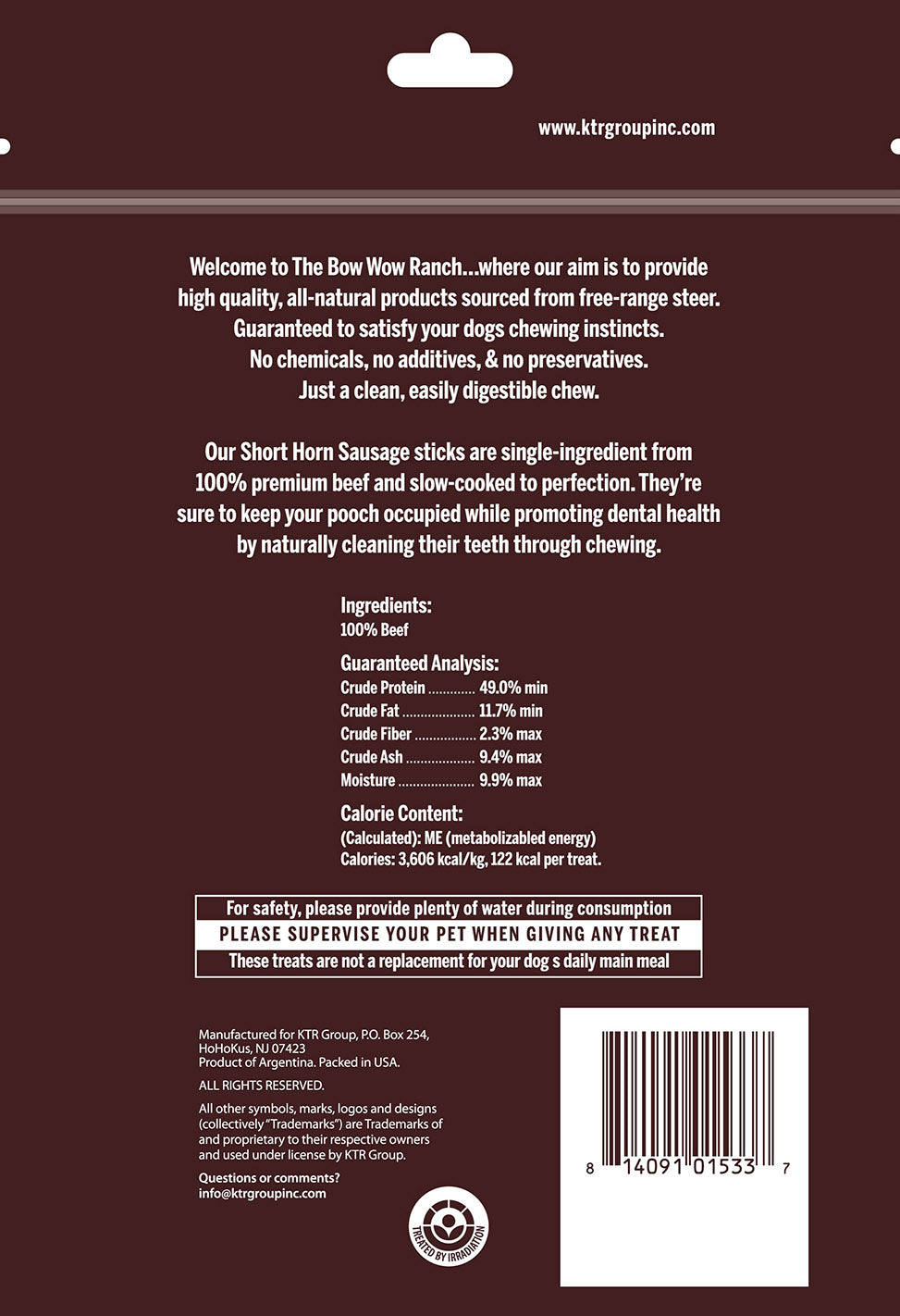 Bow Wow Ranch- Short Horn Sausage