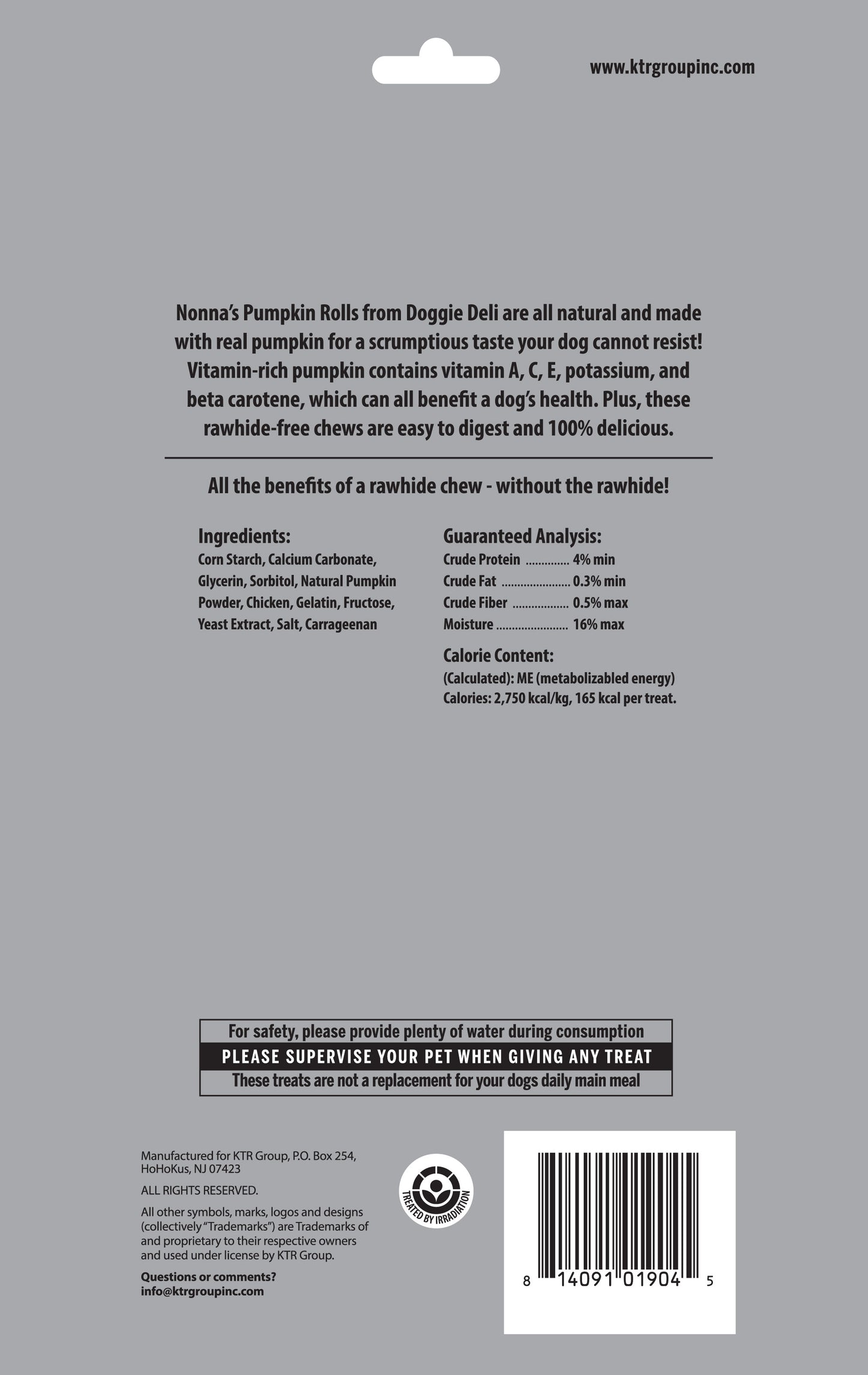 Doggie Deli- Hide Free Pumpkin Rolls