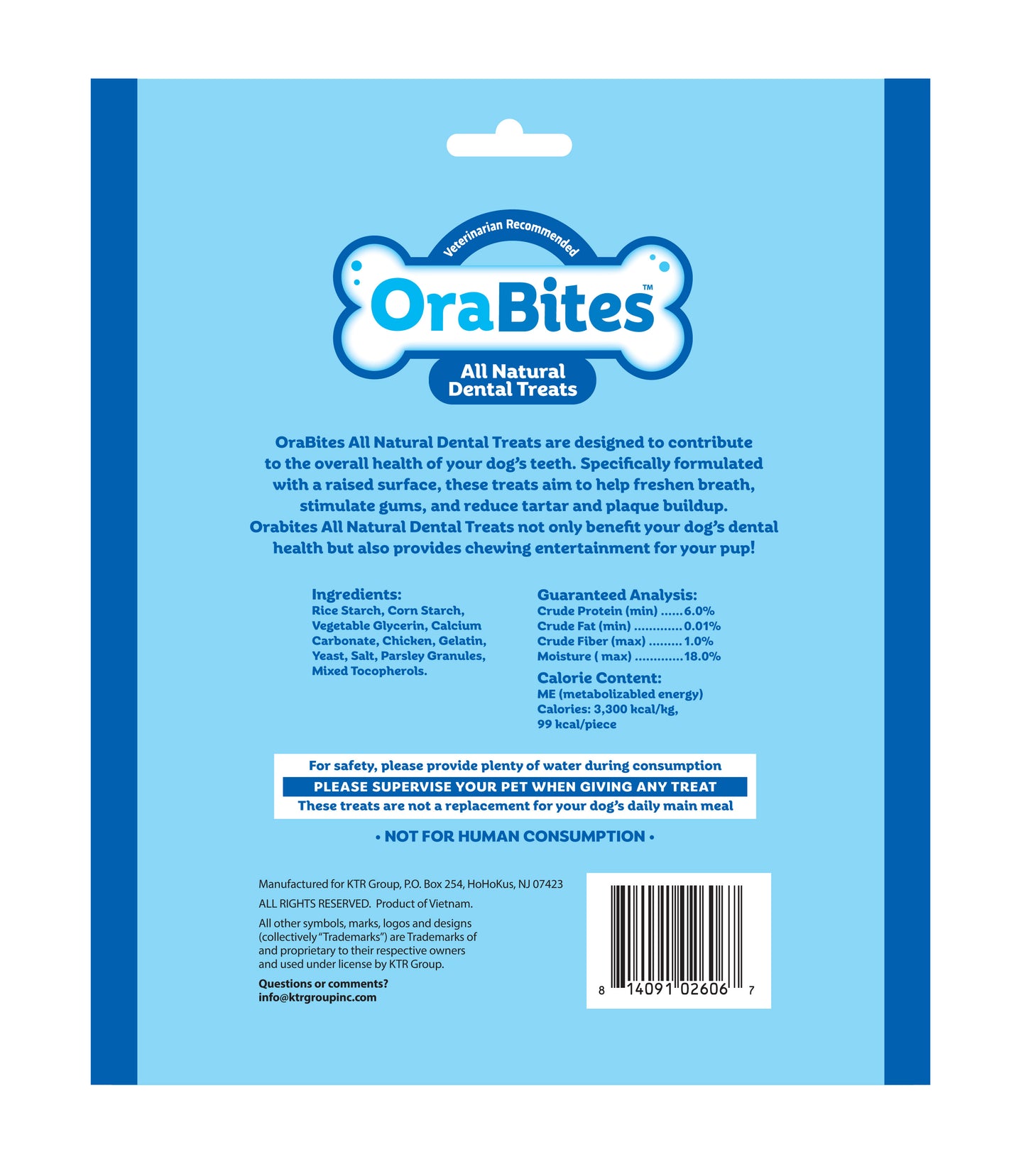 OraBites- Dental Dog Treat 10 CT