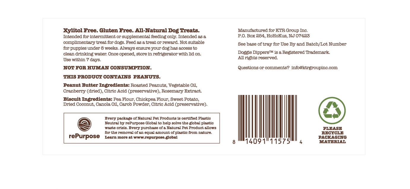 Natural Pet Doggie Dippers- Cranberry