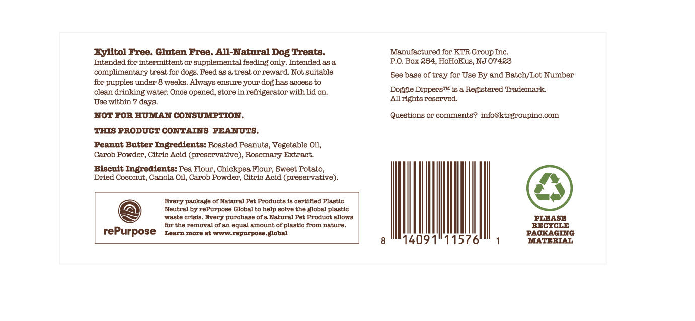 Natural Pet Doggie Dippers- Carob