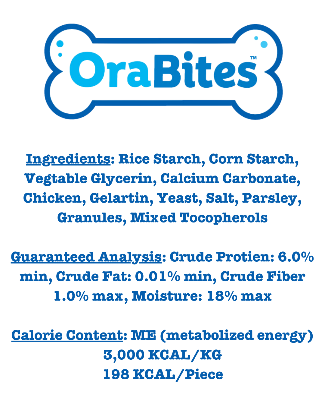OraBites- Dental Dog Treat 10 CT