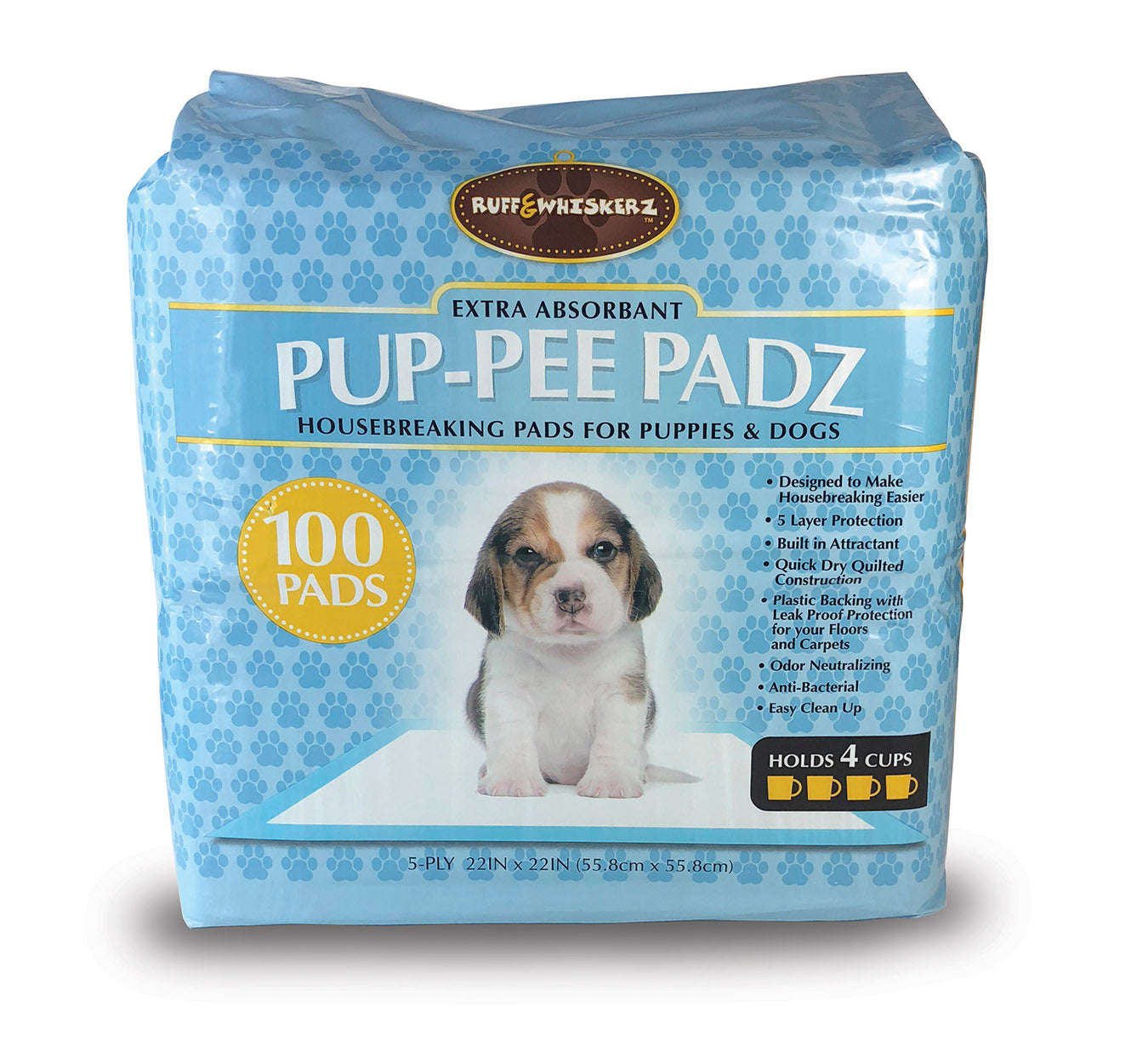 Ruff & Whiskerz- Pup-Pee Pads 100 CT