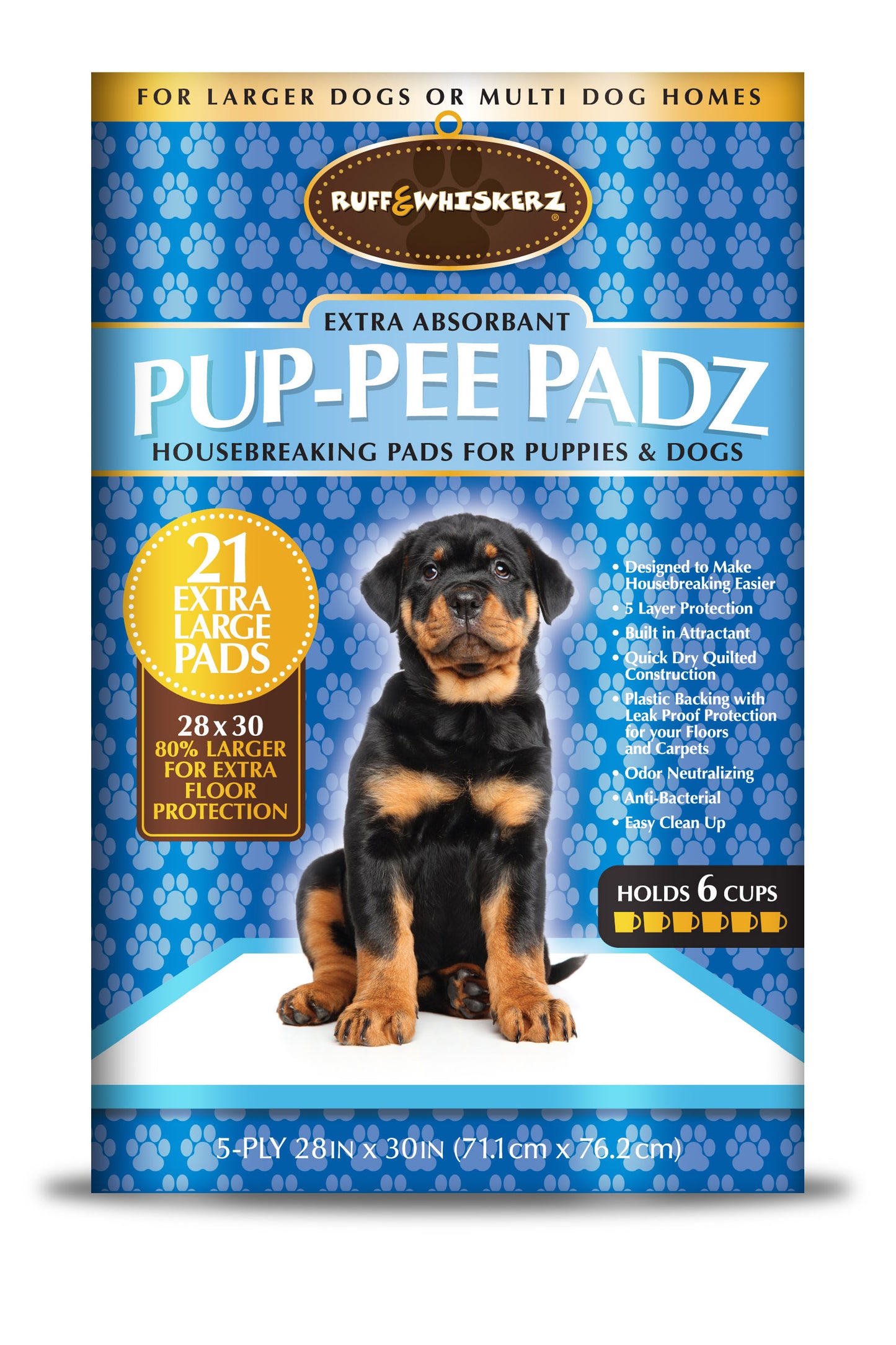 Ruff & Whiskerz- Pup Pee XL Pads 21 CT