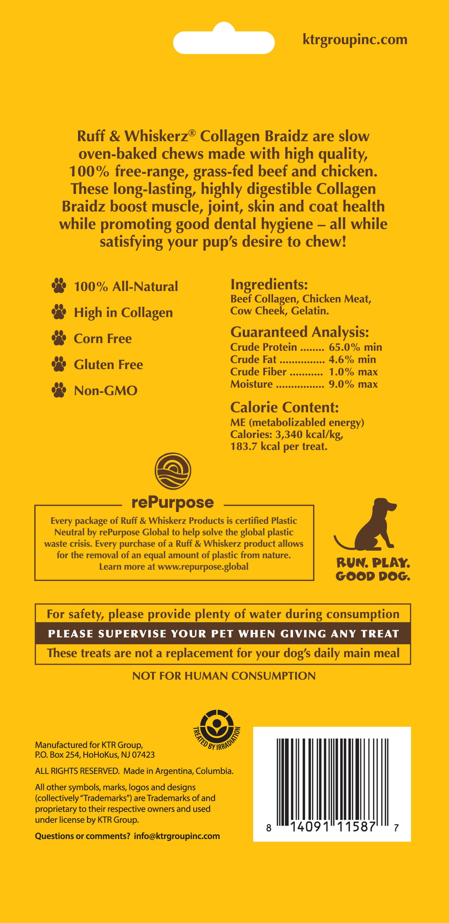 Ruff & Whiskerz Collagen- Braidz W/ Chicken