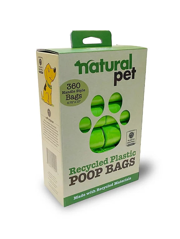 Natural Pet- Recycled Plastic Poop Bags 360 CT