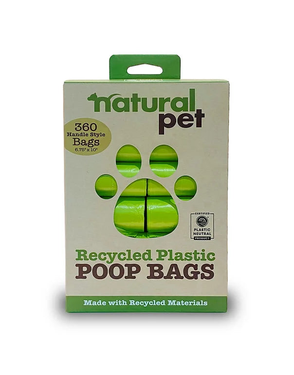 Natural Pet- Recycled Plastic Poop Bags 360 CT