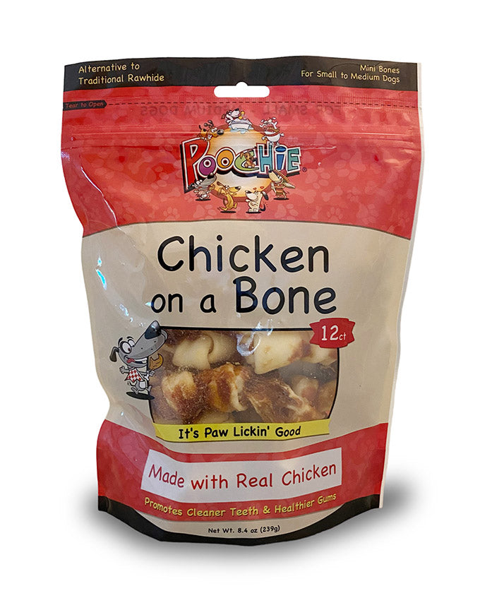 Poochie- Chicken On A Bone 12 CT – Barkbuddiez