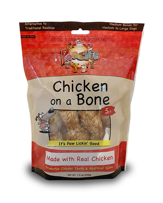 Poochie- Chicken On A Bone 5 CT