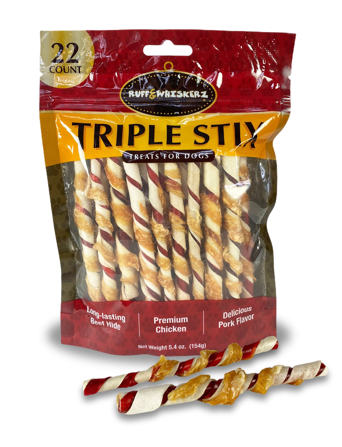 Ruff & Whiskerz Triple Stix- 22 CT