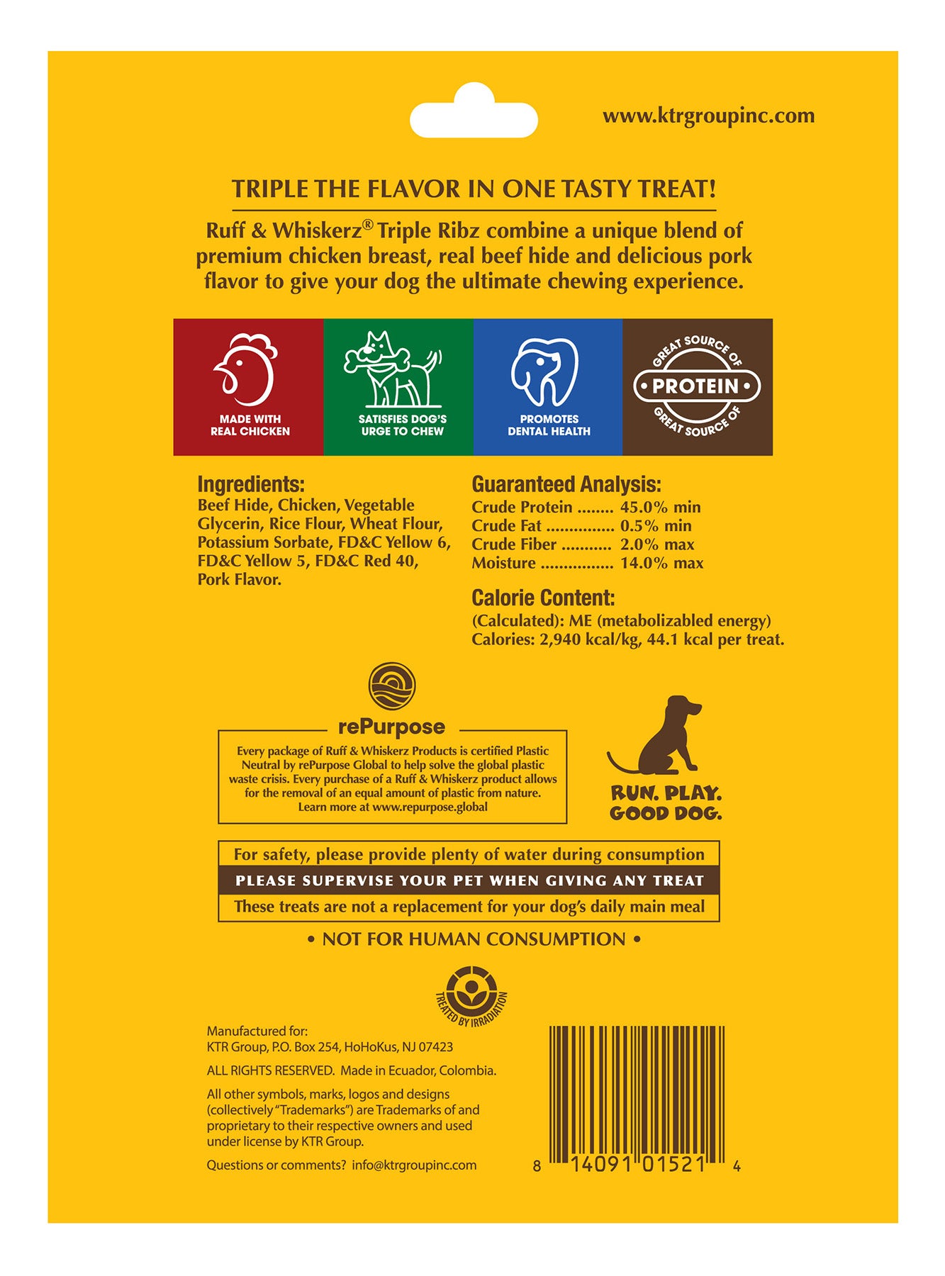 Ruff & Whiskerz Triple Ribz- 6 CT