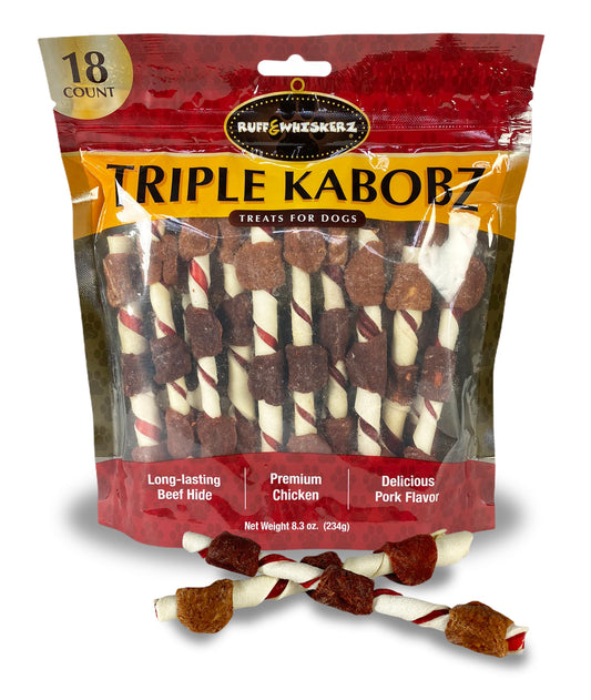 Ruff & Whiskerz Triple Kabobz- 18 CT