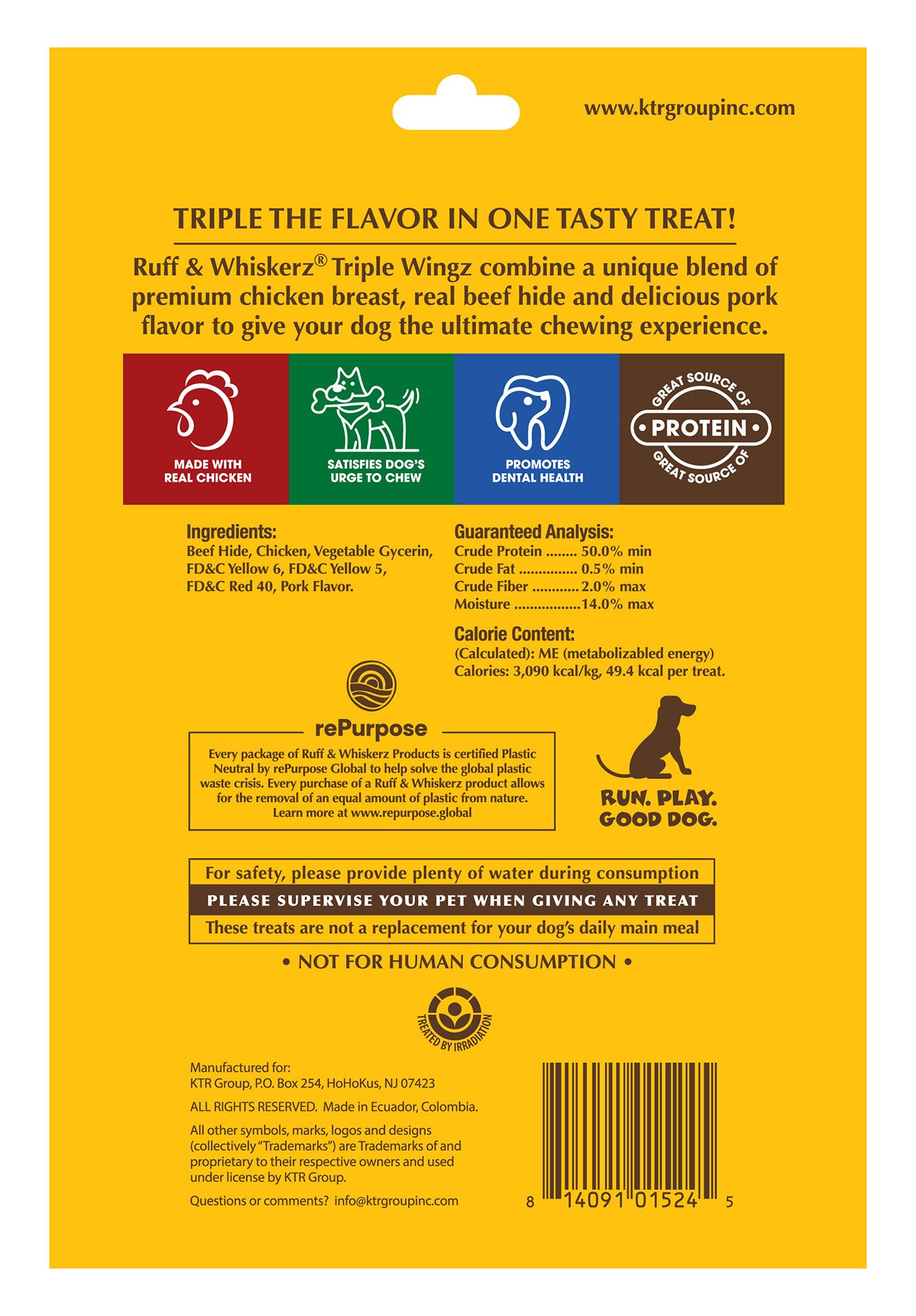 Ruff & Whiskerz Triple Wingz- 4 CT