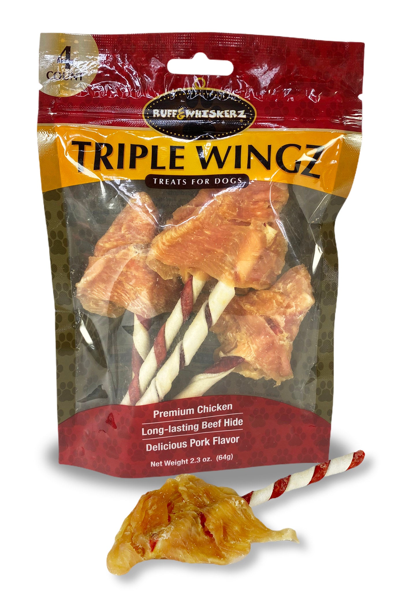 Ruff & Whiskerz Triple Wingz- 4 CT