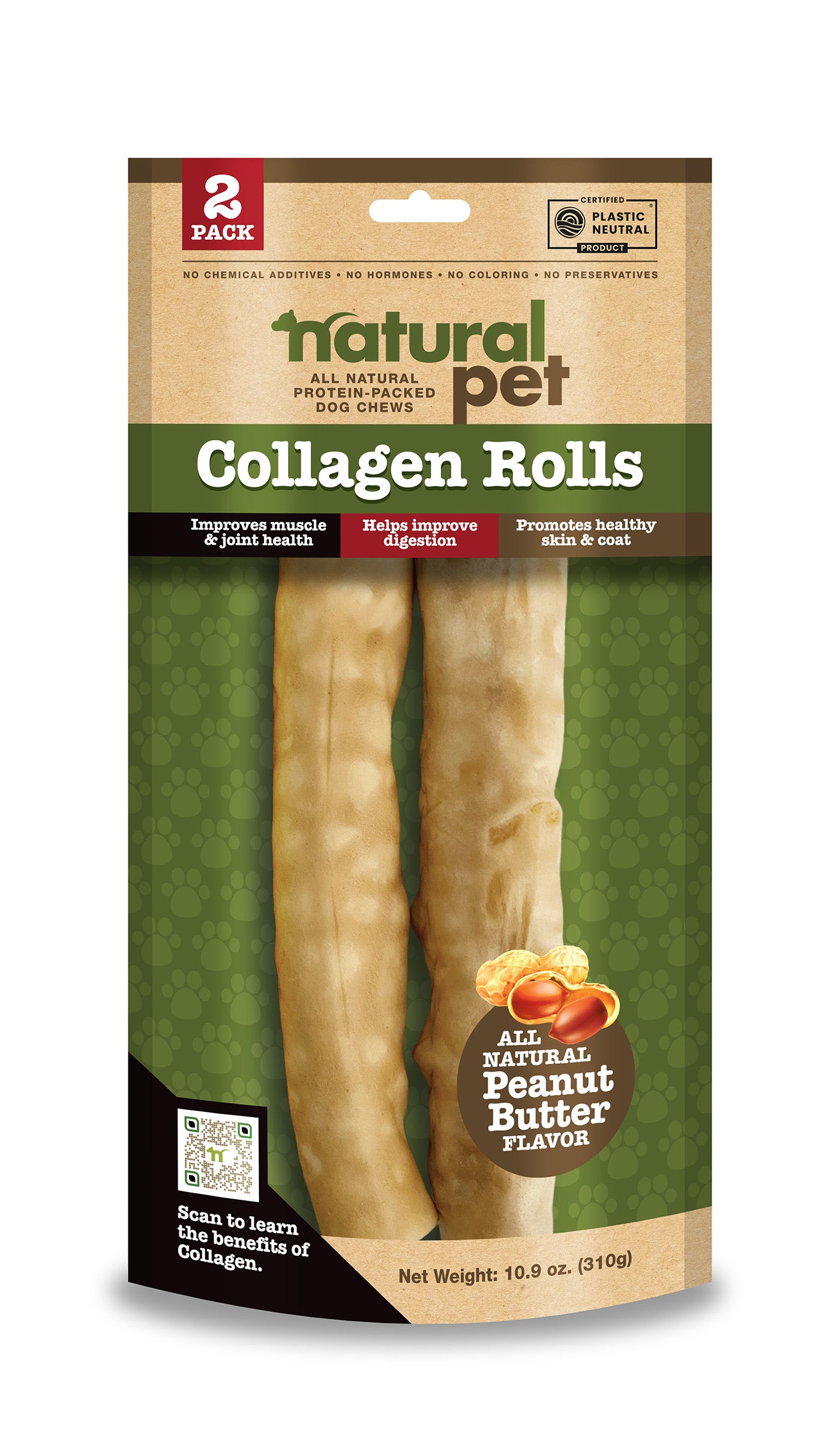 Natural Pet Collagen- 9-10" Rollz 2 CT