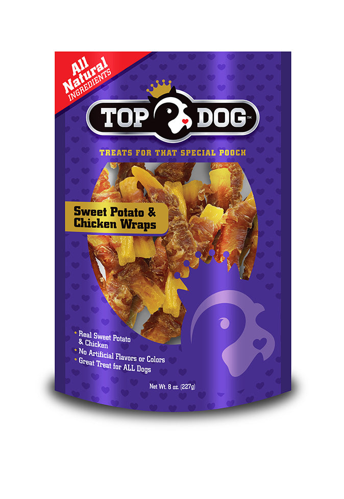 Top Dog- Chicken & Sweet Potato Wraps 8 OZ