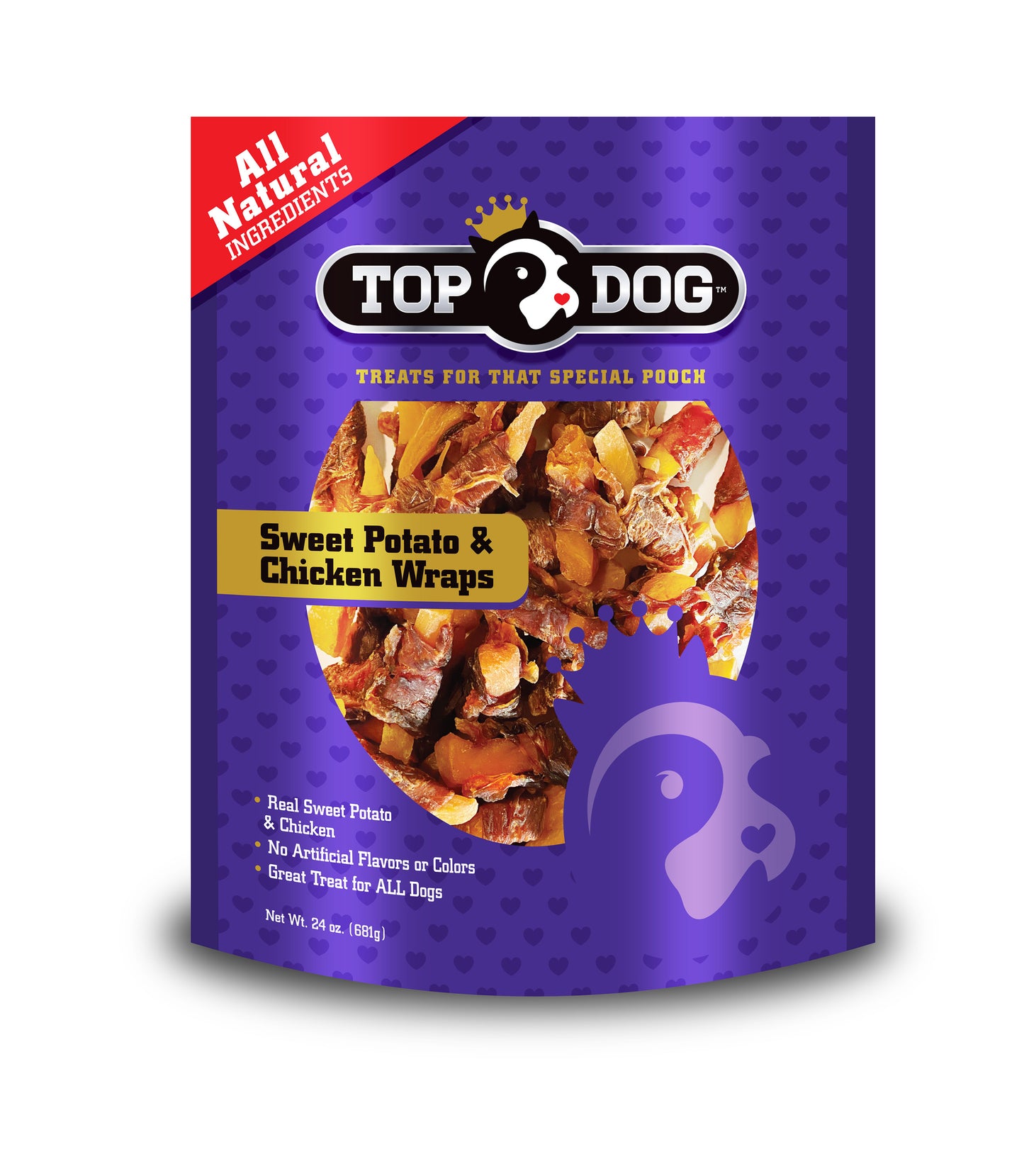 Top Dog- Chicken & Sweet Potato Wraps 24 OZ