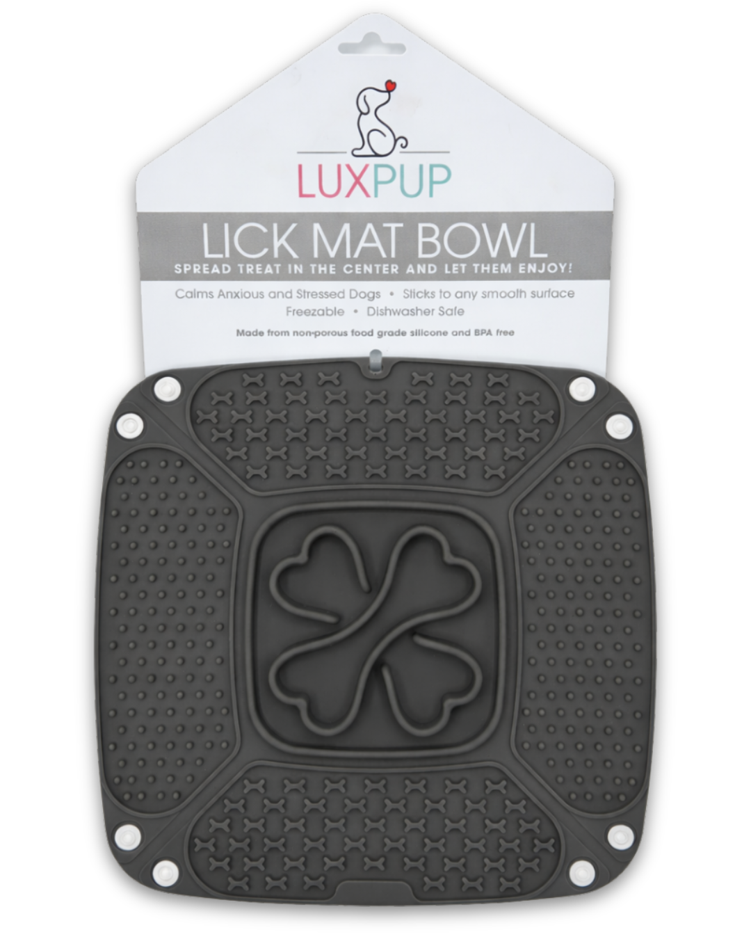 Lux Pup- Lick Mat Plate Grey