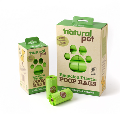 Natural Pet- Recycled Plastic Poop Bags 360 CT