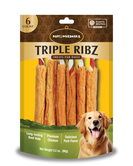 Ruff & Whiskerz Triple Ribz- 6 CT