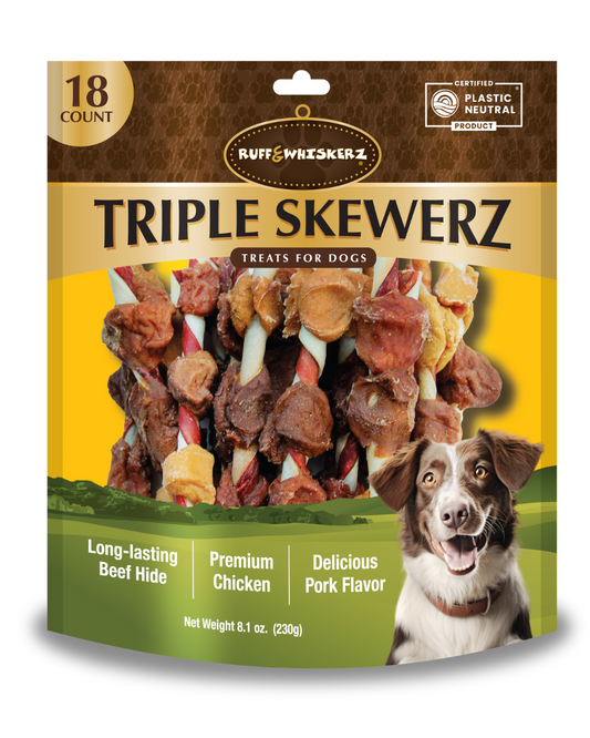 Ruff & Whiskerz Triple Kabobz- 18 CT