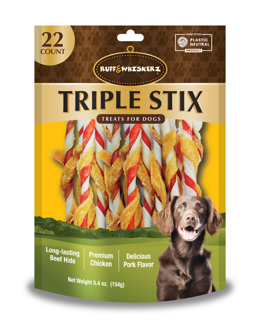 Ruff & Whiskerz Triple Stix- 22 CT
