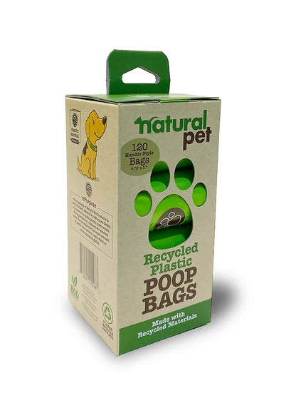 Natural Pet- Recycled Plastic Poop Bags 120 CT